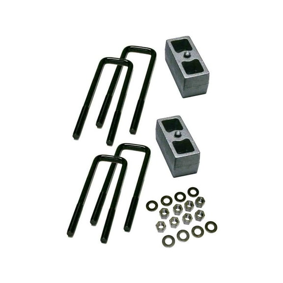 Superlift by RealTruck 3" Block Kit | Rear Lift Blocks, U-Bolts, & Hardware | 3838 | Compatible with 1999-2010 Chevrolet Silverado and GMC Sierra 1500 / 2500 4WD