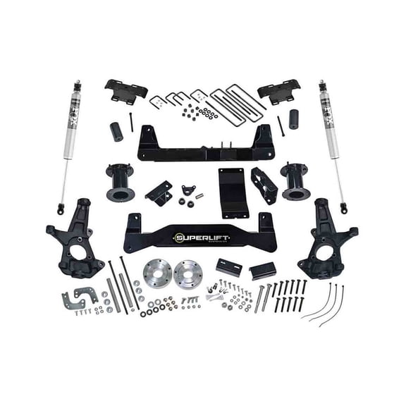 Superlift by RealTruck 6.5" Lift Kit |Complete Lift Kit with Front Strut Spacers & Rear Fox 2.0 Series Shocks|K162F|Compatible with 2007-2013 Chevrolet Silverado/GMC Sierra 1500 4WD