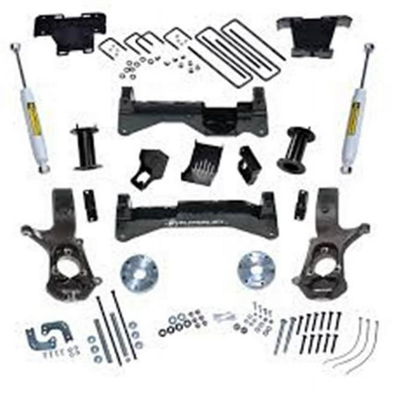 Superlift K898 Control Arms 8 in. Lift Kit with SLF Rear Shocks for 2007-2016 Chevy Silv GMC Sierra 4WD with Cast Steel