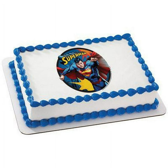 Superman -1/4 (Quarter Sheet) Edible Photo Image Cake Decoration