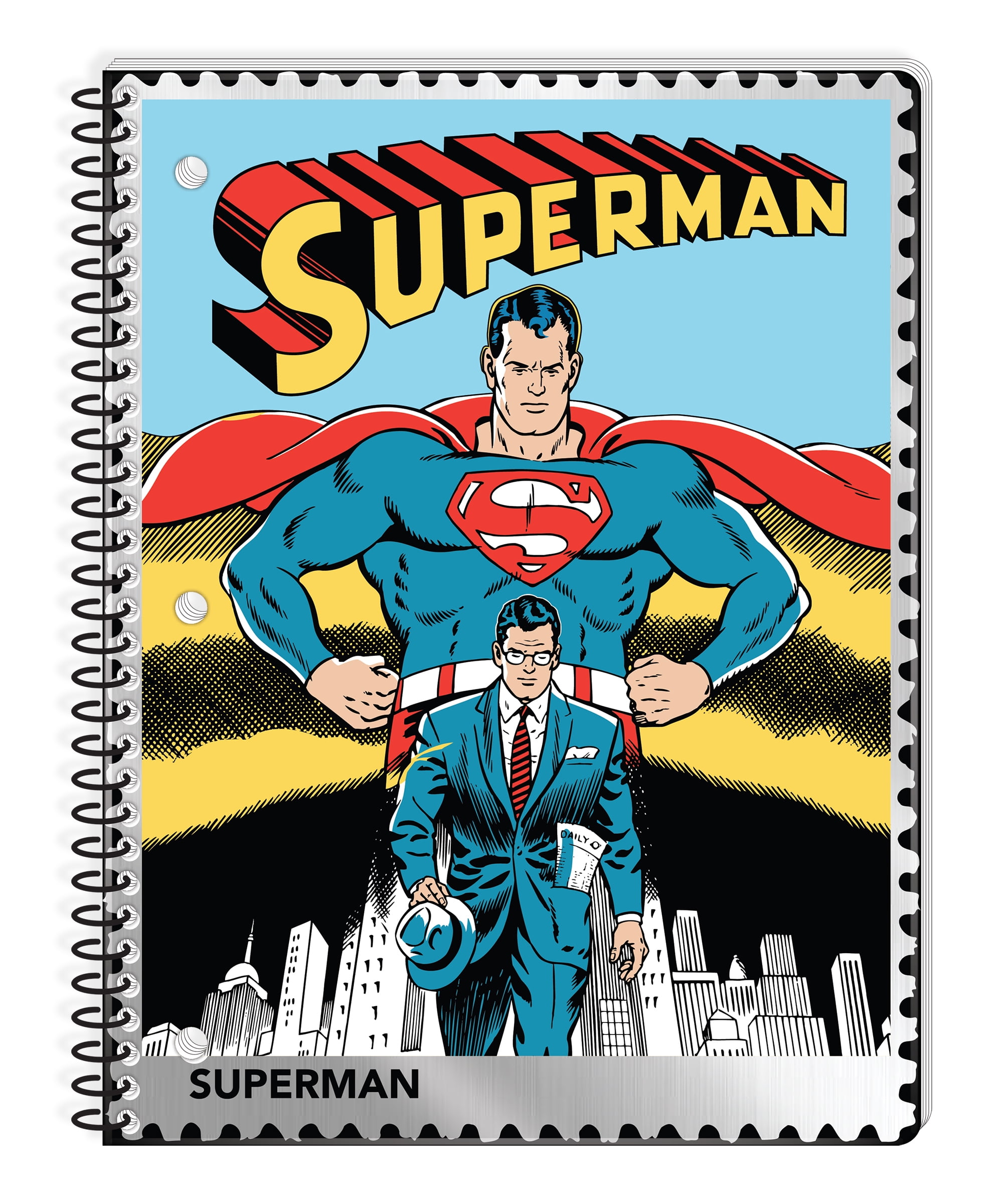 Superman 1-Subject Spiral Notebook, Wide Ruled, 80 Sheets, Multi-Color