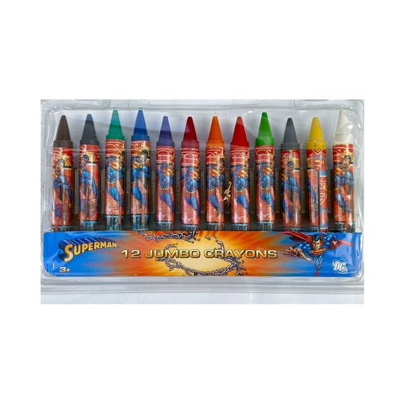 Superman 12pcs jumbo crayons