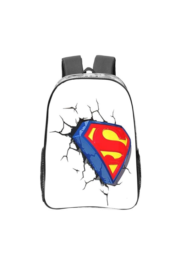Superman 16 Inch Transparent Backpacks School Backpack For Men Women Large Capacity Waterproof Lightweight Durable Large Capacity