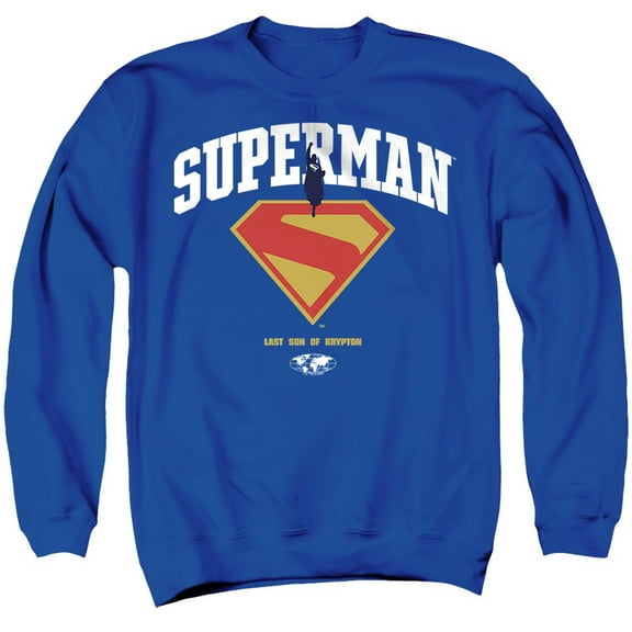 Superman 2025 College Logo Unisex Adult Crewneck Sweatshirt