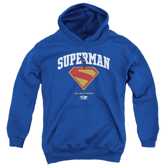 Superman 2025 College Logo Youth Kids Boy/Girls Pull-Over Hoodie