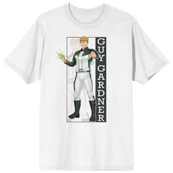 Superman 2025 Guy Gardner With Green Lantern Ring Adult White Crew Neck Short Sleeve T-shirt-XL