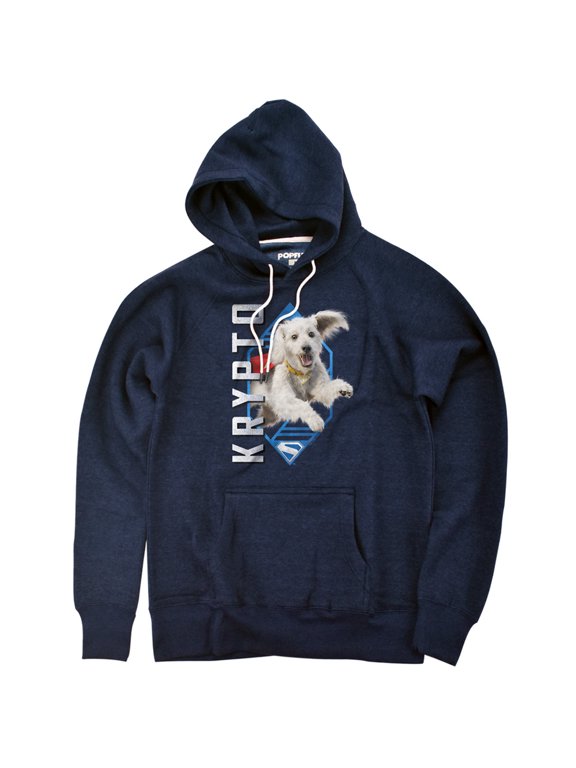 2025 Krypto Diamond Unisex Adult Slim Fit Pull-Over Heather Hoodie, Navy, Small