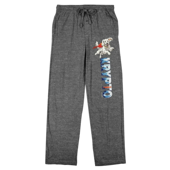 Superman 2025 Krypto Men's Graphite Sleep Pajama Pants-XS