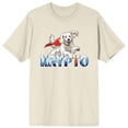 thumbnail image 1 of Superman 2025 Leaping Krypto Adult Natural Crew Neck Short Sleeve T-shirt-Medium, 1 of 7