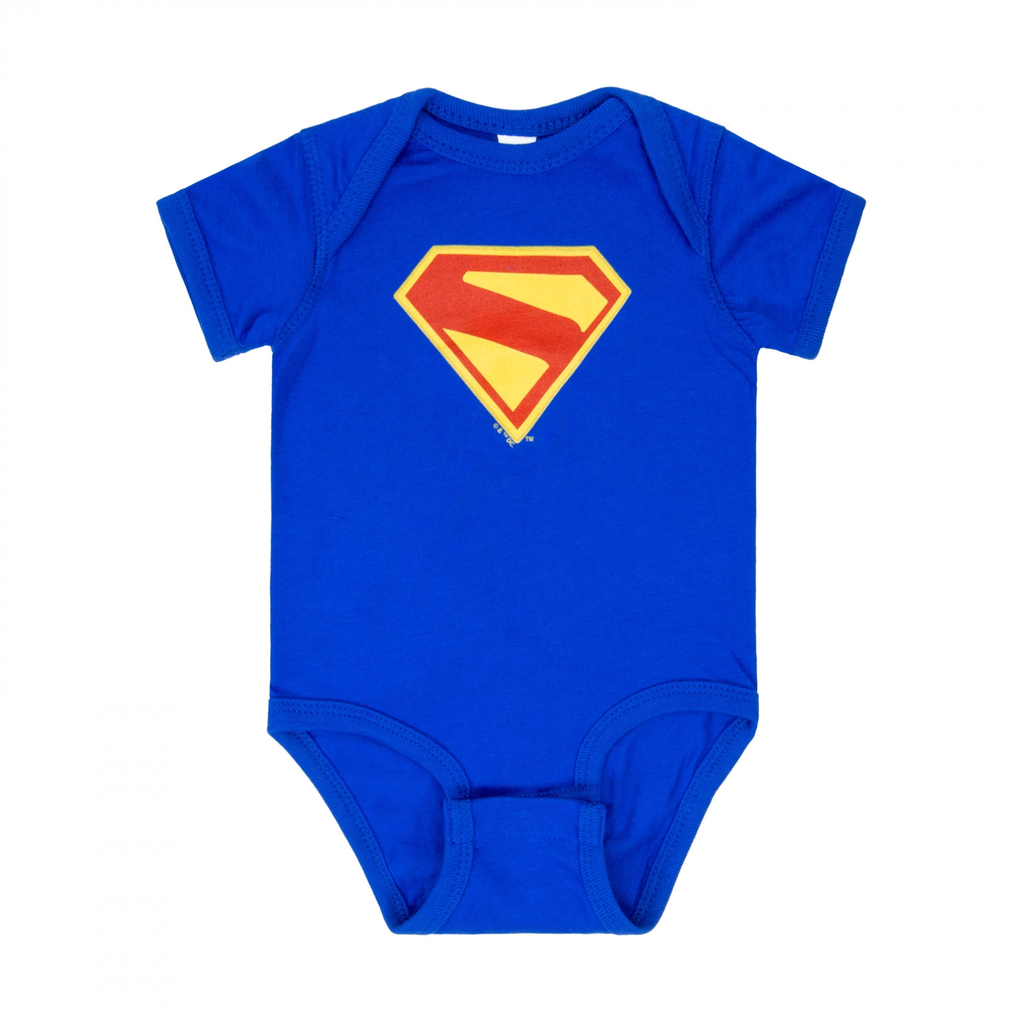 Superman 2025 Logo Royal Blue Snap Infant Bodysuit-6 Months
