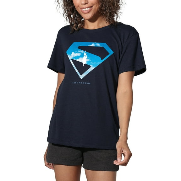 Superman 2025 Movie Cloud Shield Women's Loose T-Shirt