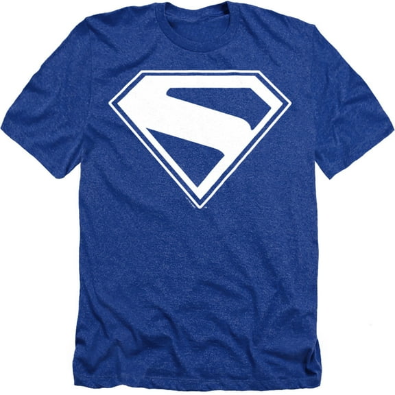 Superman 2025 New Logo White Unisex Adult Heather T Shirt