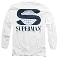 thumbnail image 1 of Superman 2025 S World Logo Unisex Adult Long-Sleeve T Shirt, 1 of 4