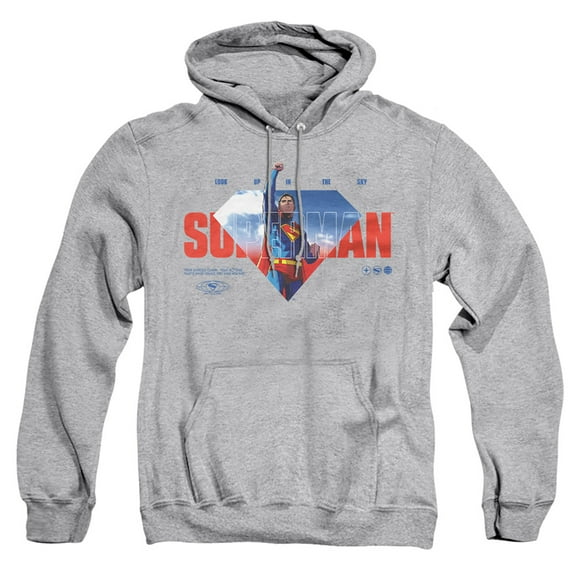 Superman 2025 Up In The Sky Adult Pull-Over Hoodie