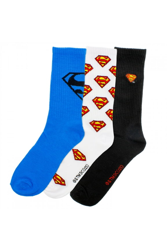 3-Pack Mixed Logos Adult Crew Socks