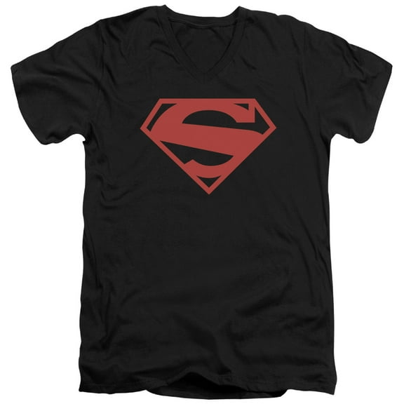 Superman - 52 Red Block - Slim Fit V Neck Shirt - Large