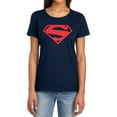 thumbnail image 1 of Superman 52 Red Block Women's T Shirt, Navy, Small, 1 of 6