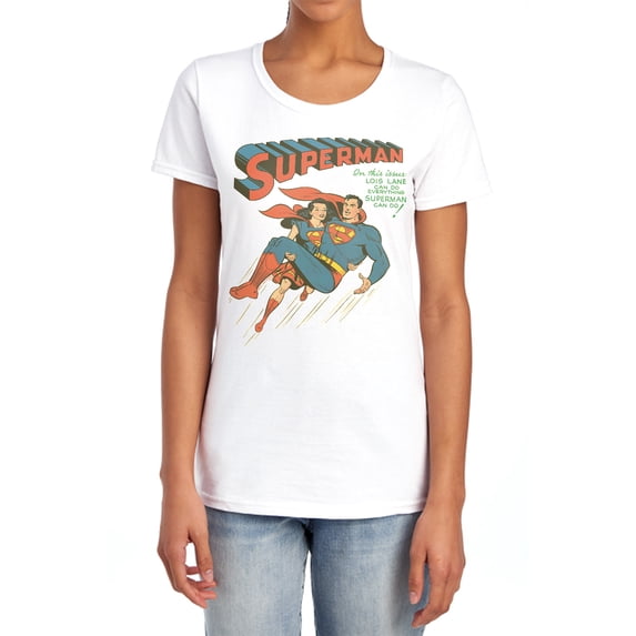 Superman #57 Cover Women's T Shirt, White, Small