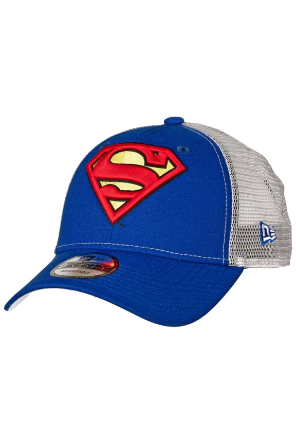 819306 Symbol Trucker New Era 9Forty Adjustable Hat, Blue & Grey