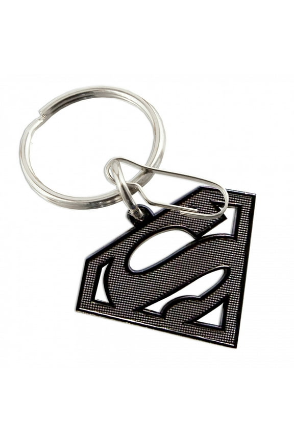 DC Comics Superman Emblem Knurled Metallic Keychain