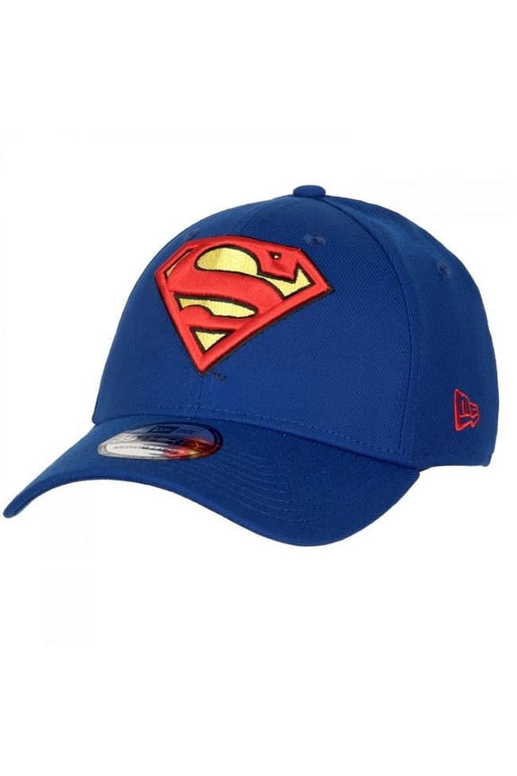854397-small-med Superman Classic Emblem New Era 39Thirty Fitted Hat - Small & Medium