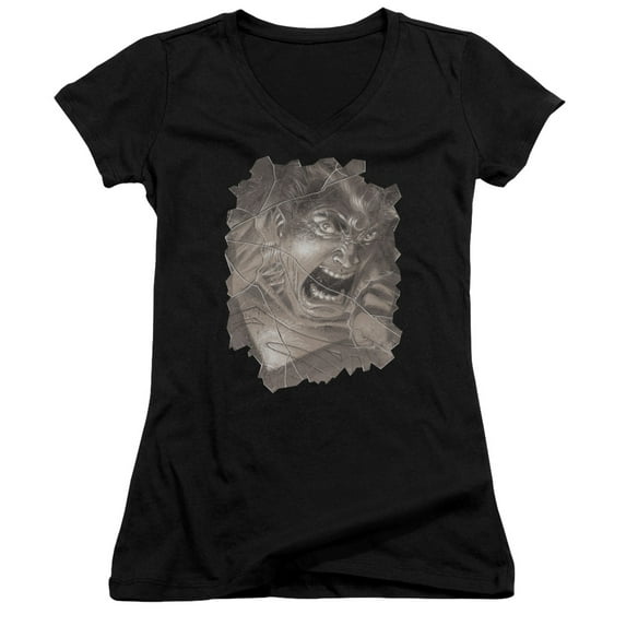 Superman Action #840 Cover Junior Women's V-Neck T-Shirt Black