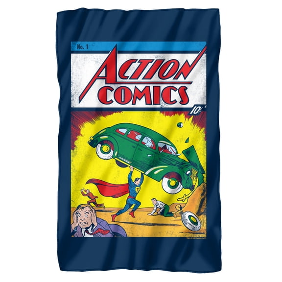 Superman Action No. 1 Fleece Blanket 36' x 58',Action No. 1