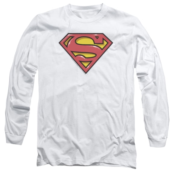 Superman - Airbrush Shield - Long Sleeve Shirt - XXX-Large