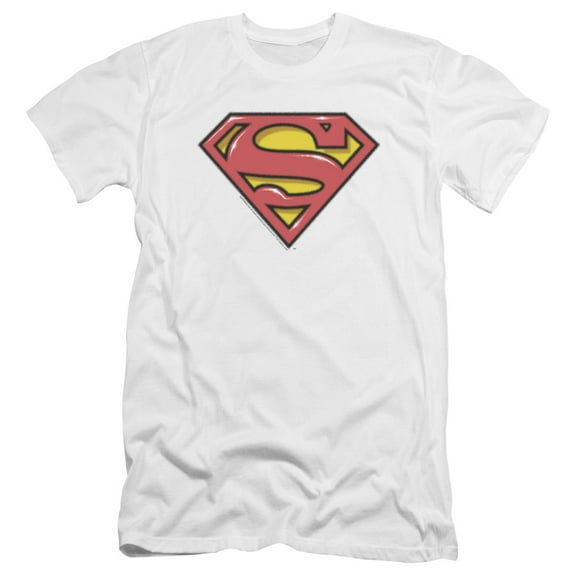 Superman - Airbrush Shield - Premium Slim Fit Short Sleeve Shirt - Medium