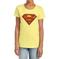 thumbnail image 1 of Superman Airbrush Shield Women's T Shirt, Banana, 2X-Large, 1 of 6