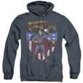 thumbnail image 1 of Superman All American Adult Heather Hoodie Sweatshirt Navy, 1 of 1