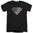 thumbnail image 1 of Superman - All American Shield - Slim Fit V Neck Shirt - Small, 1 of 2