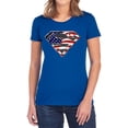 thumbnail image 1 of Superman All American Shield Women's T Shirt, Royal, X-Large, 1 of 6