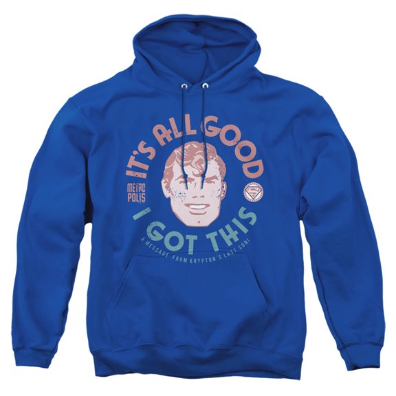Superman All Good I Got This Adult Pull-Over Hoodie, Royal, Medium