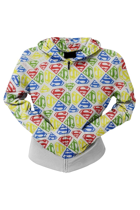 - All-Over Logo Juniors Zip Hoodie - Small