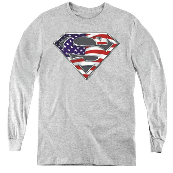 Superman - All - Youth Long Sleeve Shirt - Large