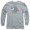 thumbnail image 1 of Superman And His Dog Long Sleeve Adult 18/1 T-Shirt Athletic Heather, 1 of 1