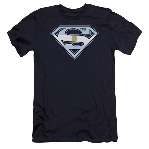 Superman - Argentinian Shield - Premium Slim Fit Short Sleeve Shirt - Large