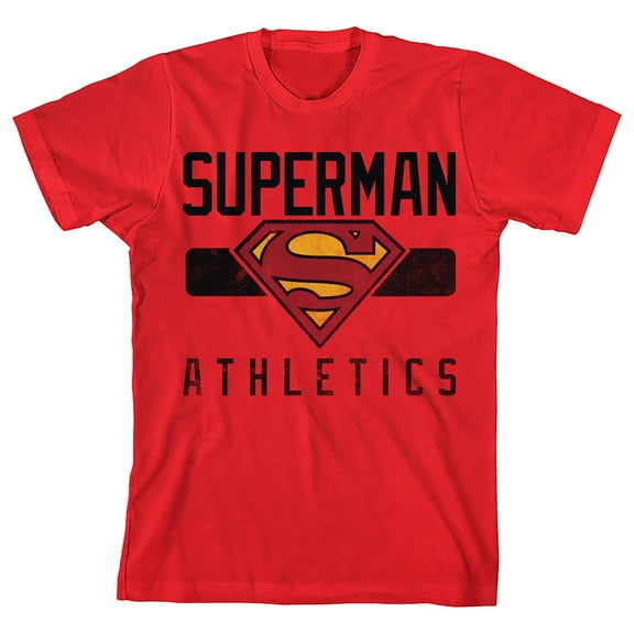 Superman Athletics Youth Red Graphic Tee-Medium