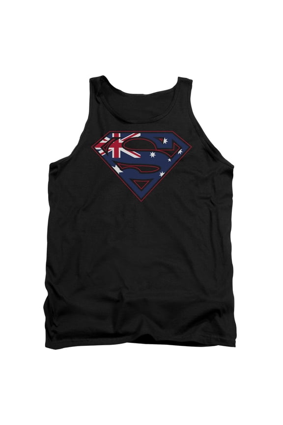 Superman Australian Shield Adult Tank Top Black