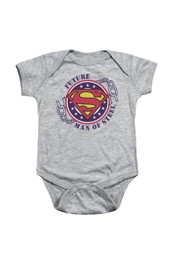 Superman Baby Boys' Future Man Of Steel Bodysuit 0 - 6 Months Gray