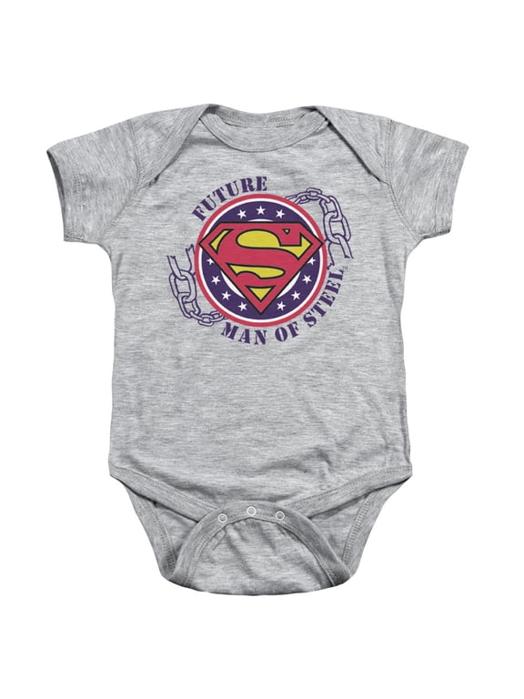 Superman Baby Boys' Future Man Of Steel Bodysuit 6 - 12 Months Gray