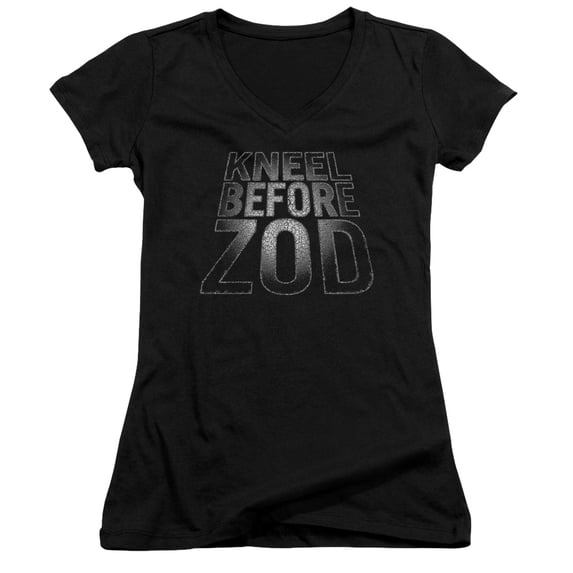 Superman Before Zod Junior Women's V-Neck T-Shirt Black
