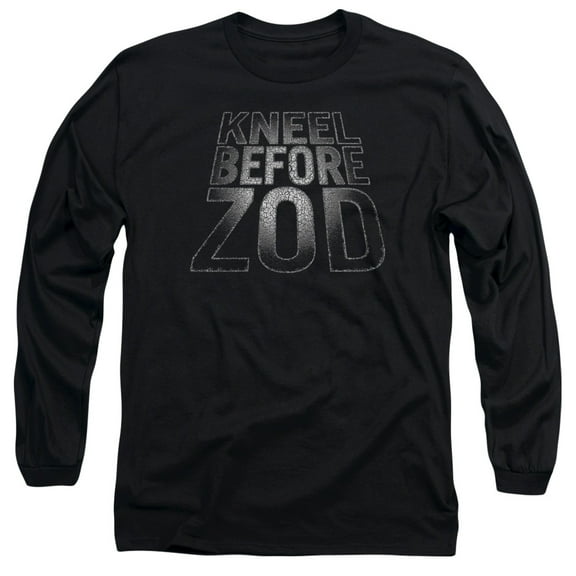 Superman Before Zod Long Sleeve Adult 18/1 T-Shirt Black