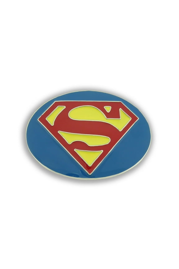 Superman Belt Buckle Dc Comics Original Colors Western Style Costume Party Metal