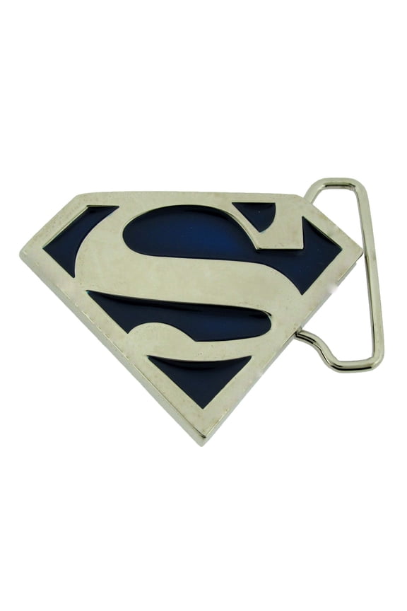 Superman Belt Buckle US American Superhero Original Blue Translucent Youth Size