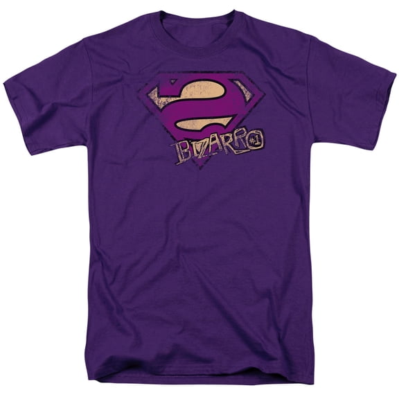 Superman Bizarro Logo Distressed Officially Licensed Adult T Shirt