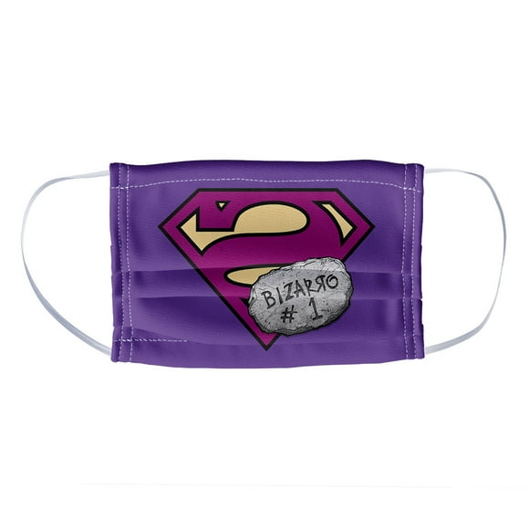 Superman Bizarro Shield 1-Ply Reusable Face Mask Covering, Kids