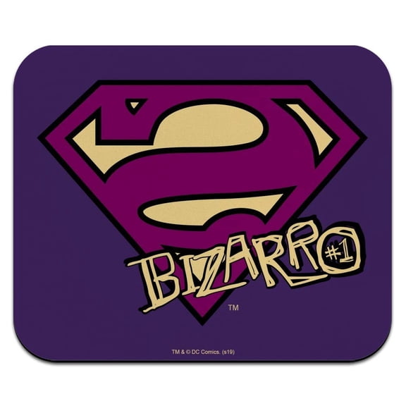 Superman Bizarro Shield Logo Low Profile Thin Mouse Pad Mousepad