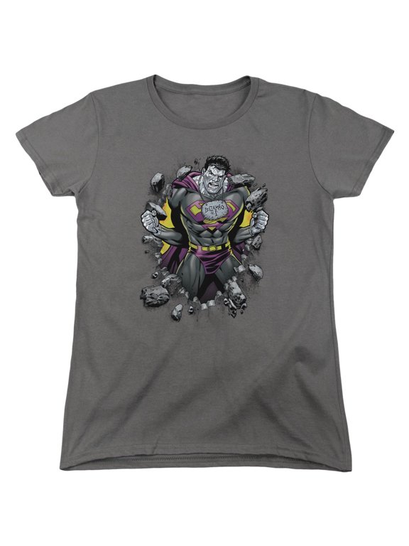 Superman Bizzaro Breakthrough Women's T-Shirt Charcoal